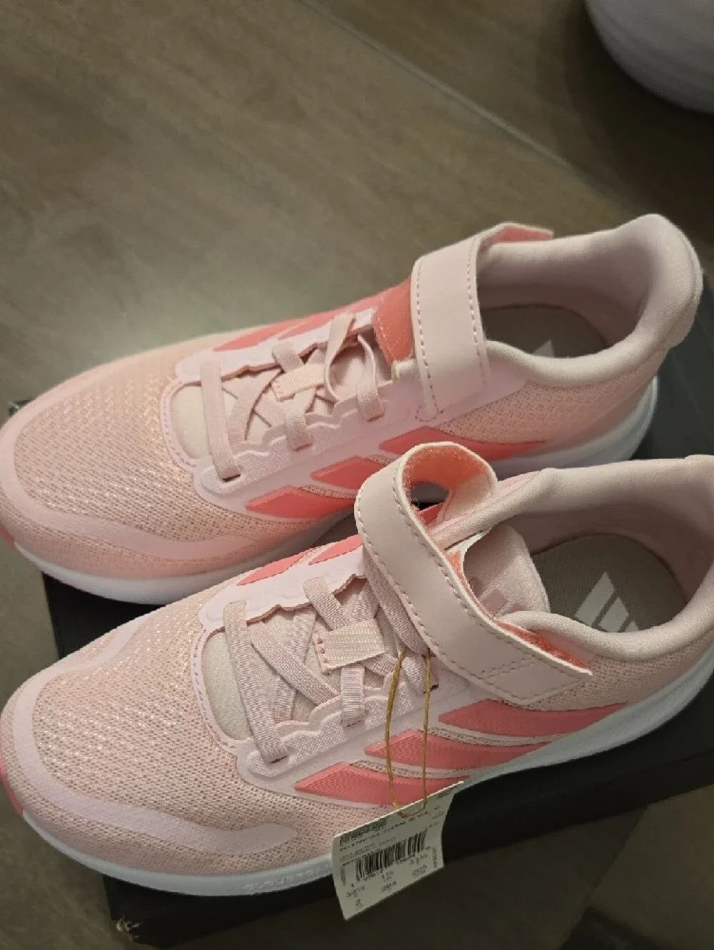 adidas Kids' Light Pink Velcro & Lace Sneakers